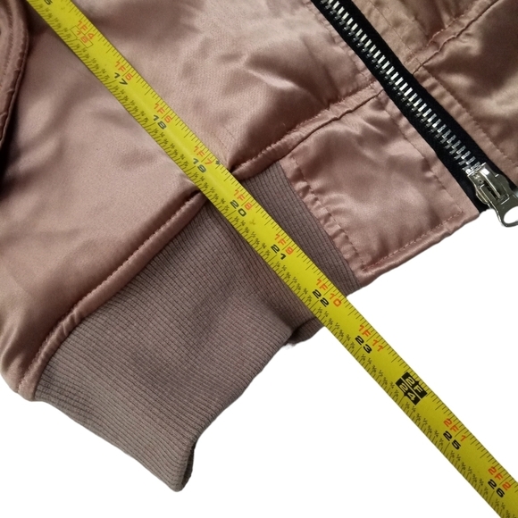 Civil Regime Mauve Polyester Zip Up Bomber Jacket MA-1 XS - Picture 6 of 6